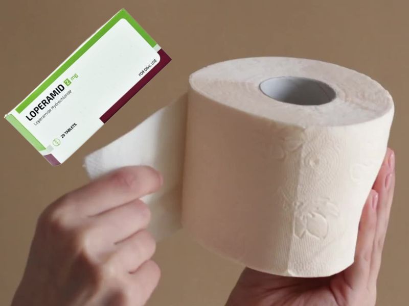 prikaz toalet papira i loperamid leka